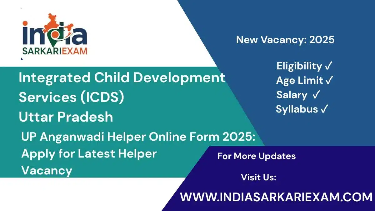 UP Anganwadi Helper Online Form 2025